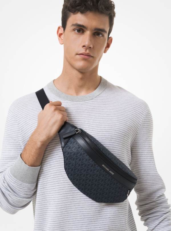 Panske Taška Na Opasok Michael Kors Greyson Logo Sling Pack Modre - Tasky Michael Kors Outlet | LYFSU-1273